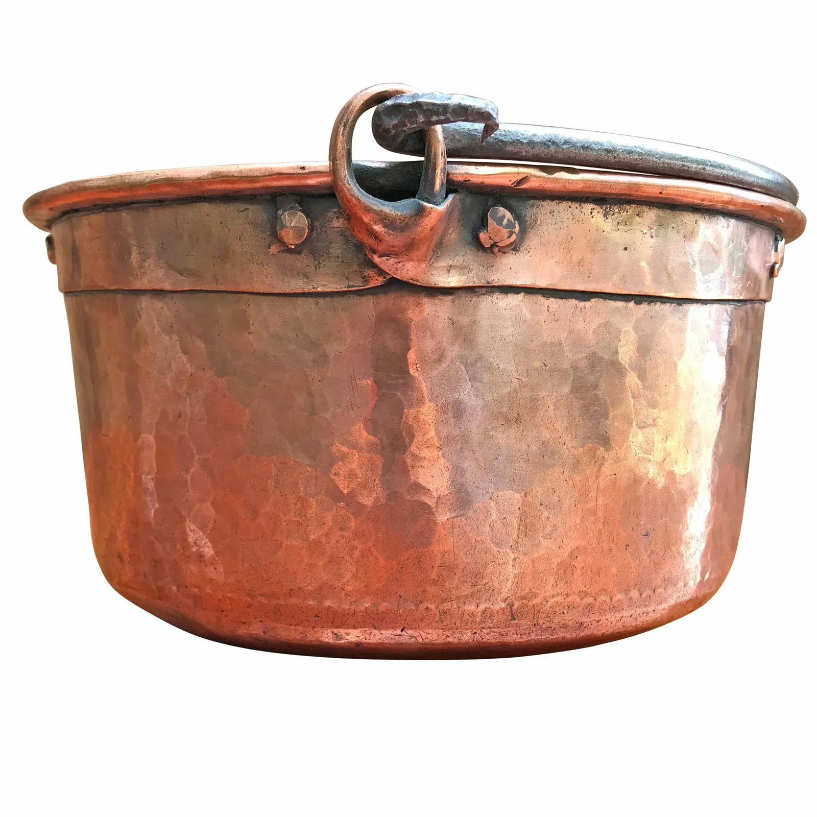 Early 19th Century French Hammered Copper Kettle - 3