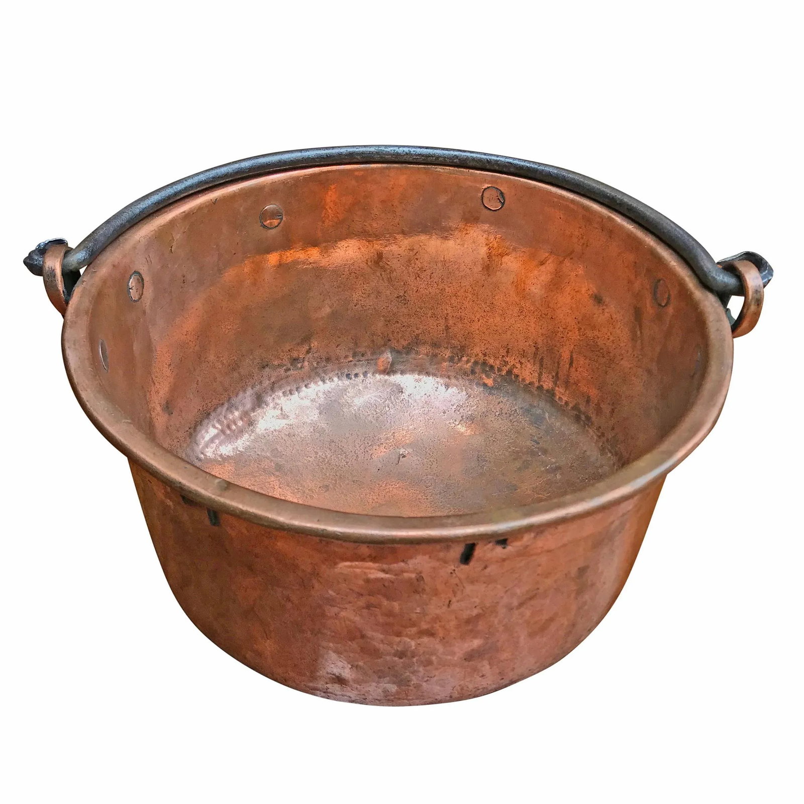 Early 19th Century French Hammered Copper Kettle - 4