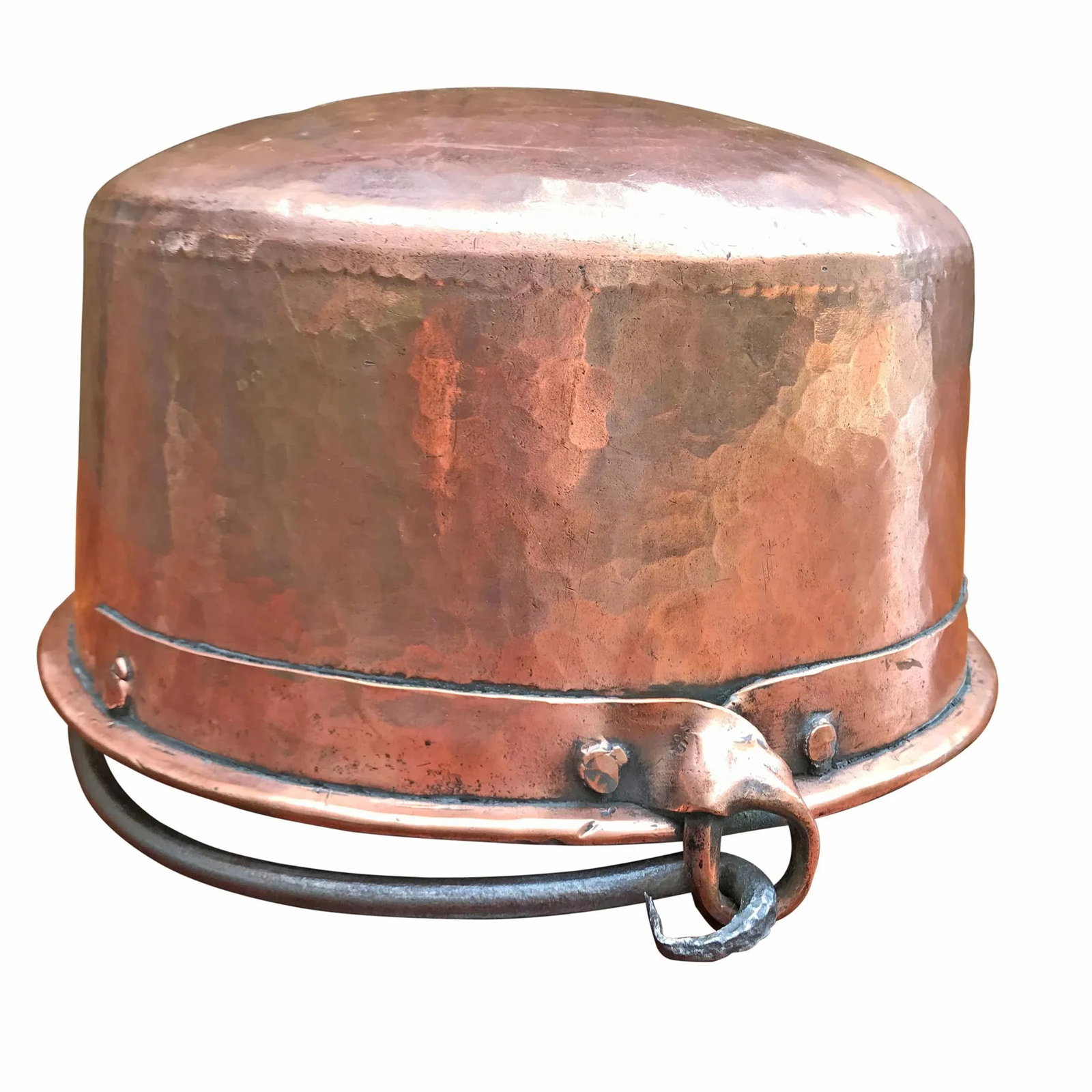 Early 19th Century French Hammered Copper Kettle - 7