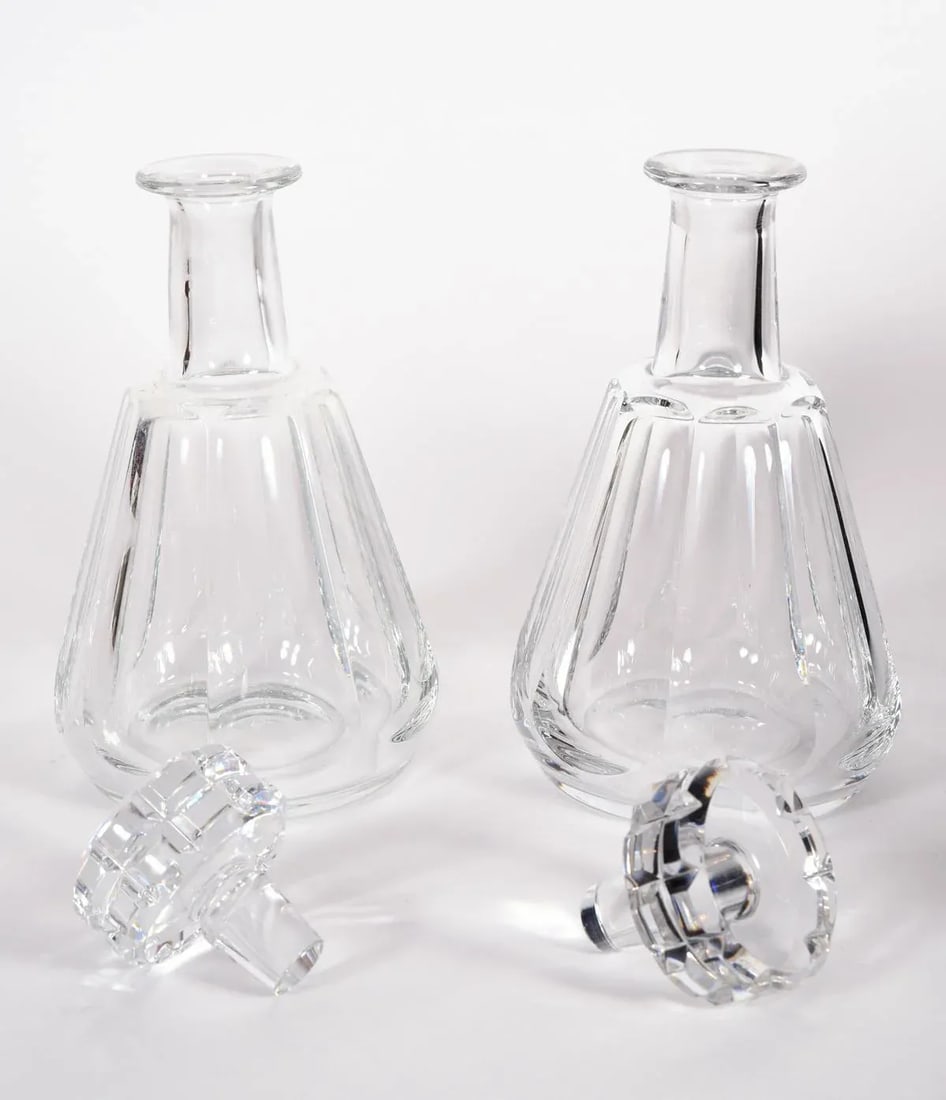 Cut Crystal Drinks Baccarat Decanters - a Pair - 6