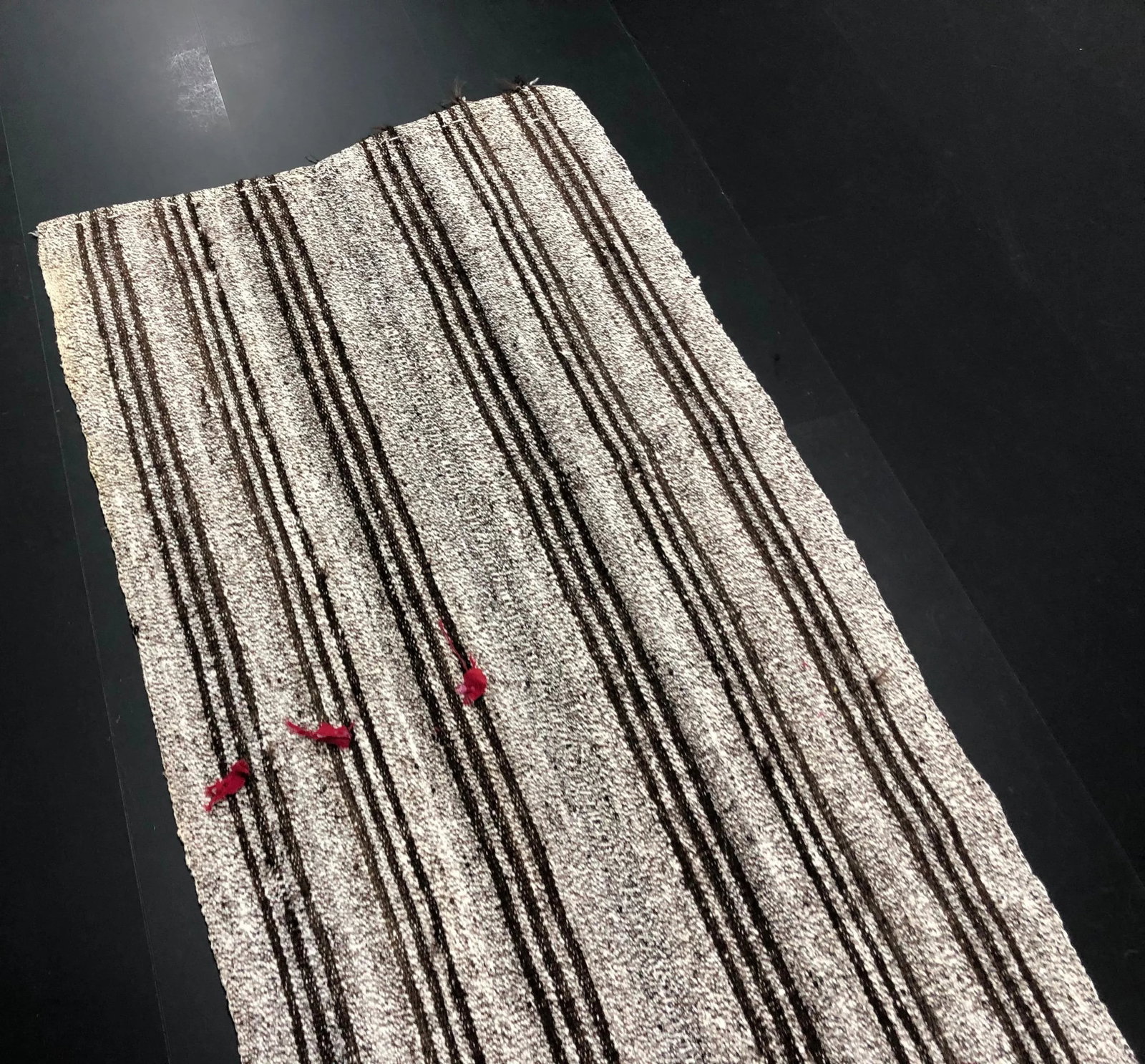 1960 Vintage Primitive Nomadic Turkish Handmade Striped Kilim Rug- 2'6'' * 8'11'' - 7