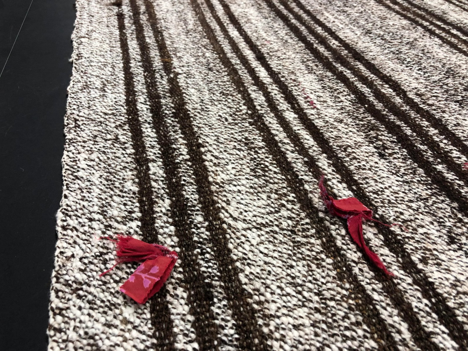 1960 Vintage Primitive Nomadic Turkish Handmade Striped Kilim Rug- 2'6'' * 8'11'' - 8