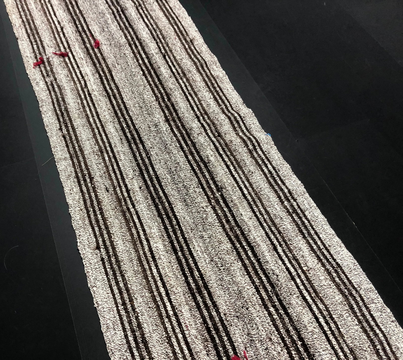 1960 Vintage Primitive Nomadic Turkish Handmade Striped Kilim Rug- 2'6'' * 8'11'' - 9