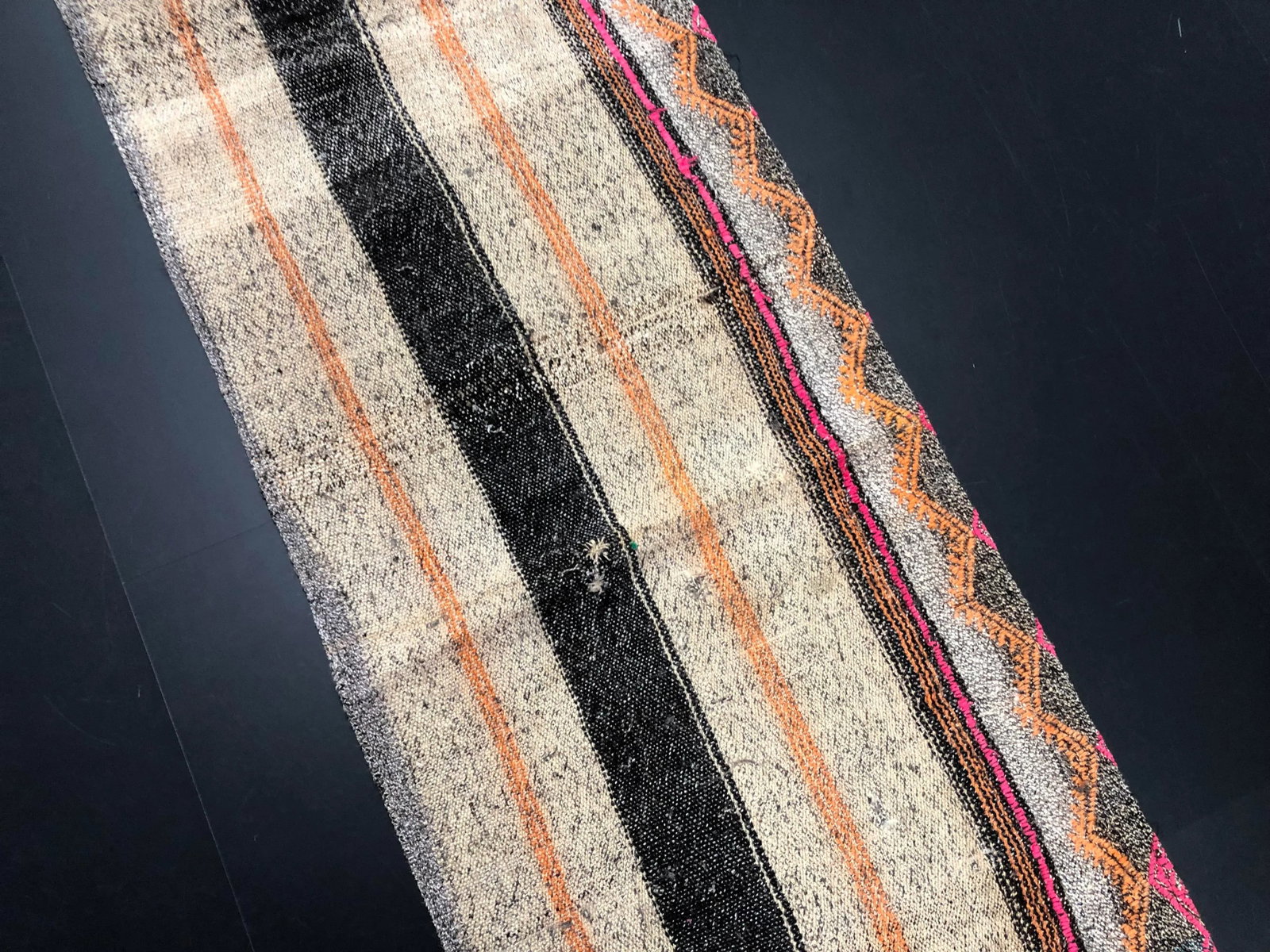 Vintage Turkish Anatolian Bohemian Handmade Kilim Runner Rug - 1'10'' * 7'2'' - 9