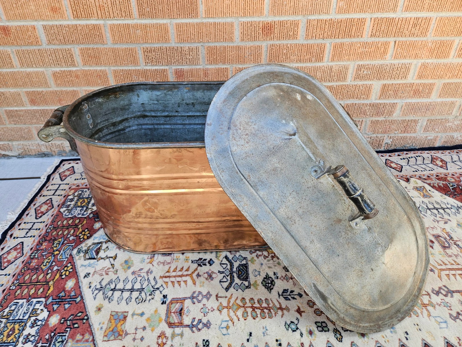 Early 20th Century Vintage Copper Bin With Lid - 3