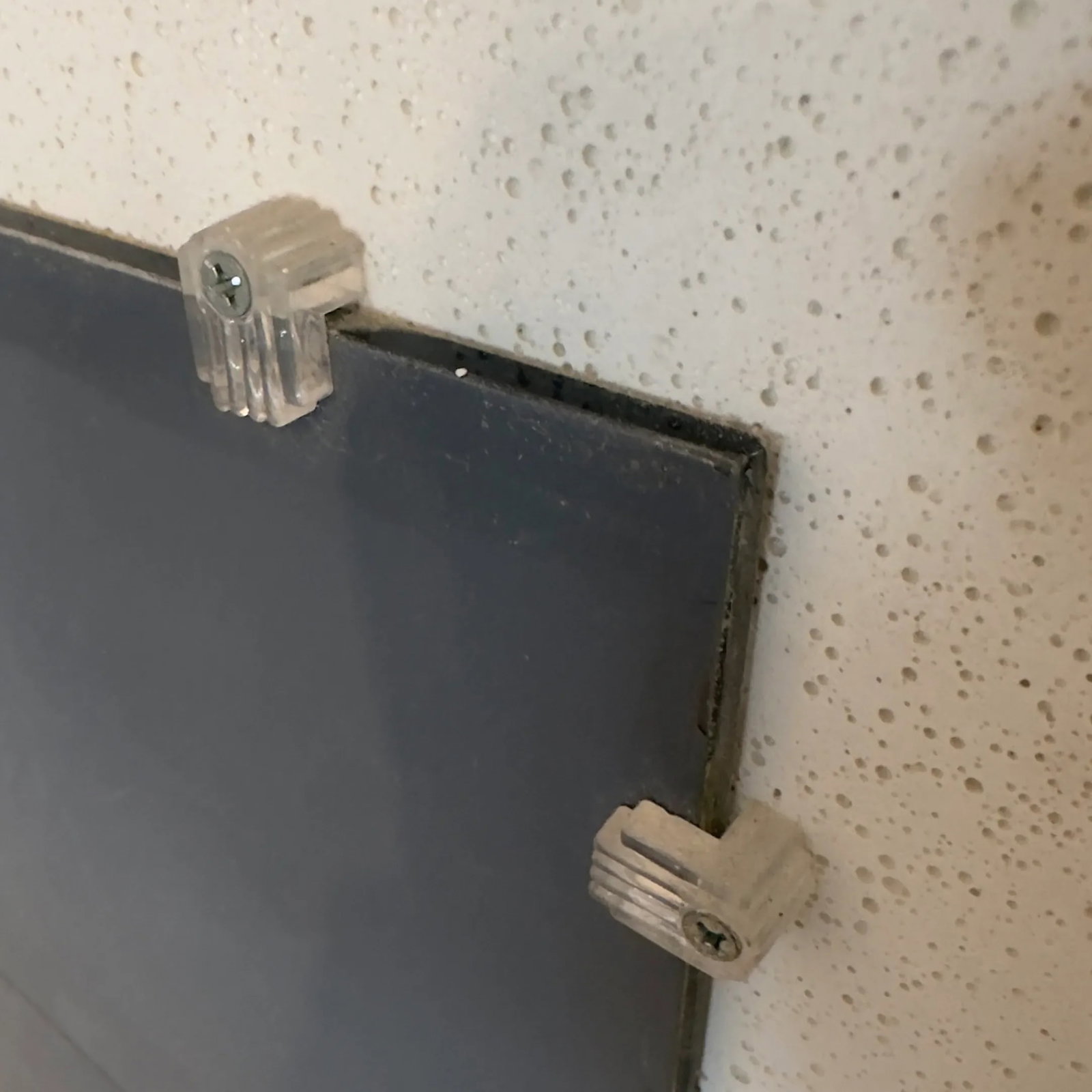 1980s Off White Cast Stone Mirror - 7