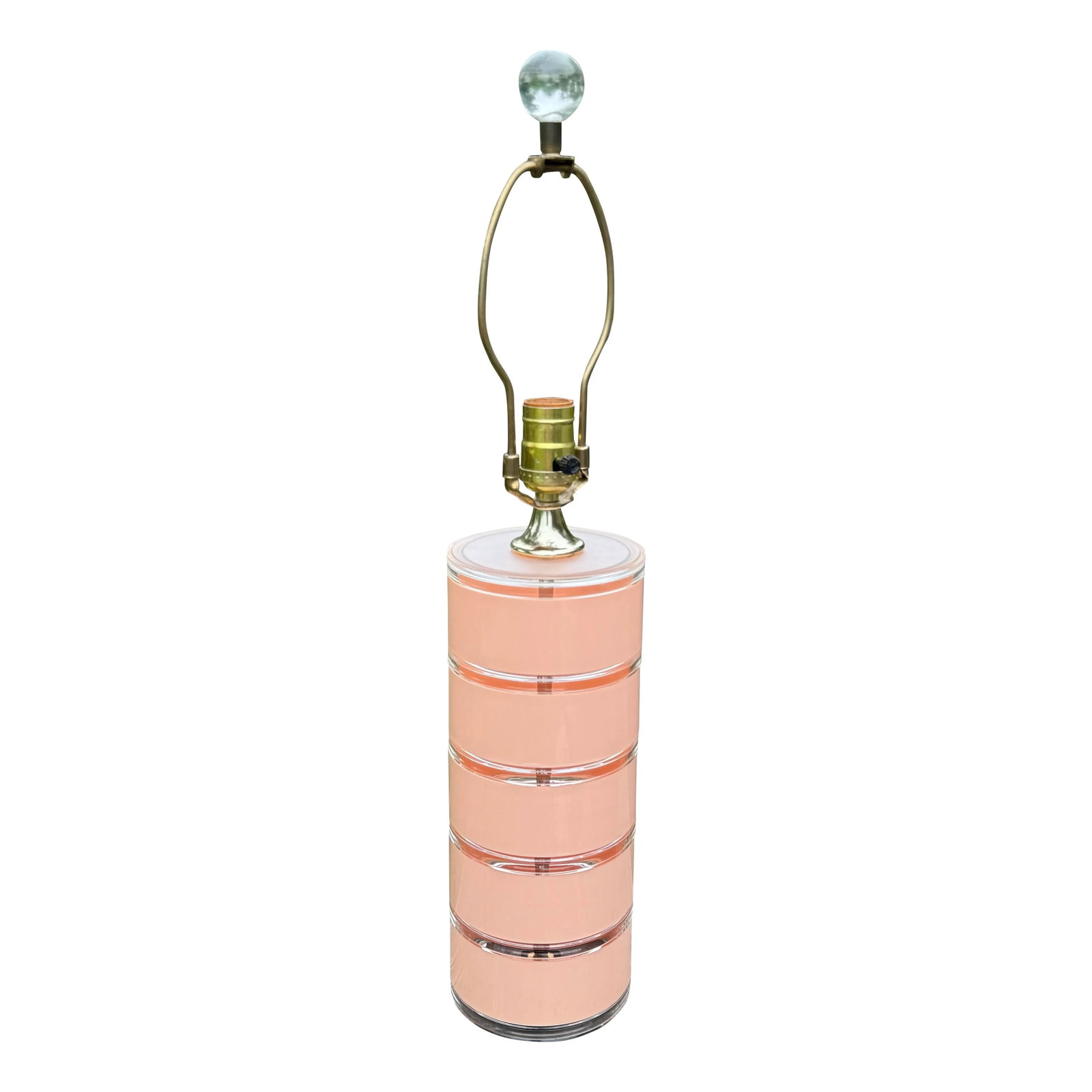 Vintage Optique Lucite Stackable Disc Table Lamp - 4