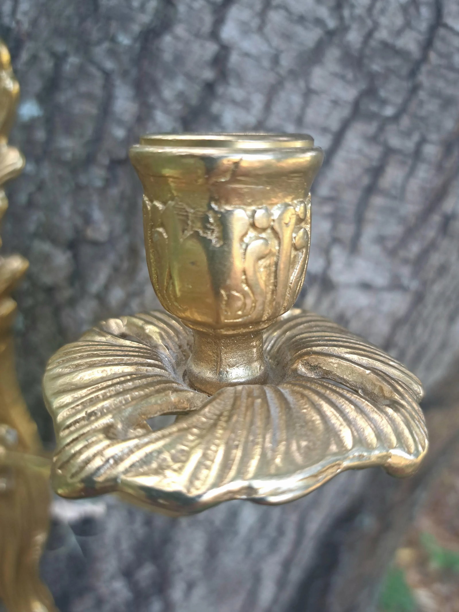 1960s Brass French Louis XV Style Wall Sconces - a Pair - 6