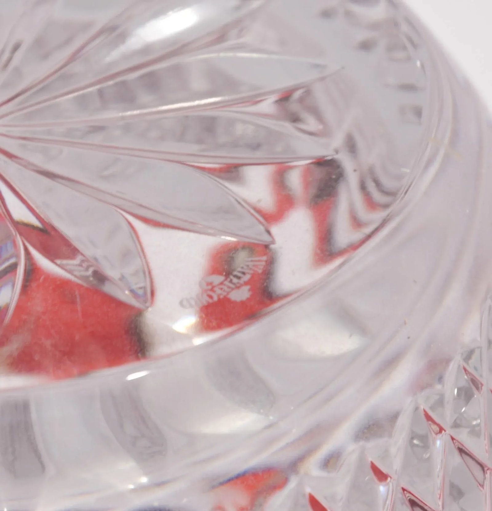 Vintage Waterford Crystal Clarendon Ruby Ice Bucket Red Cut to Clear - 11