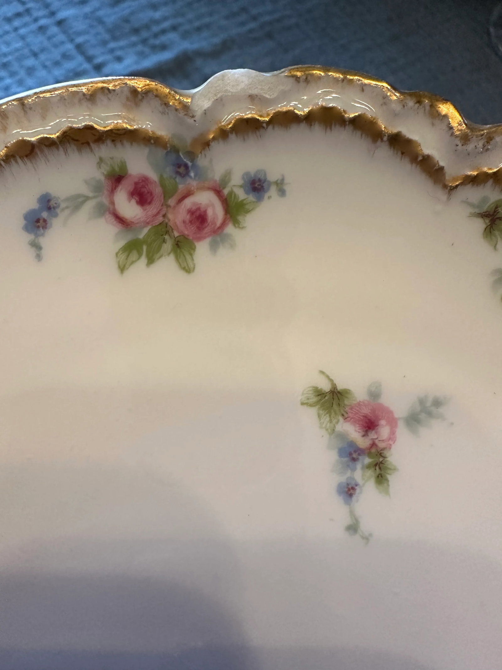 Early 20th Century Limoges Haviland Floral Dessert Plate Set- 5 Pieces - 5