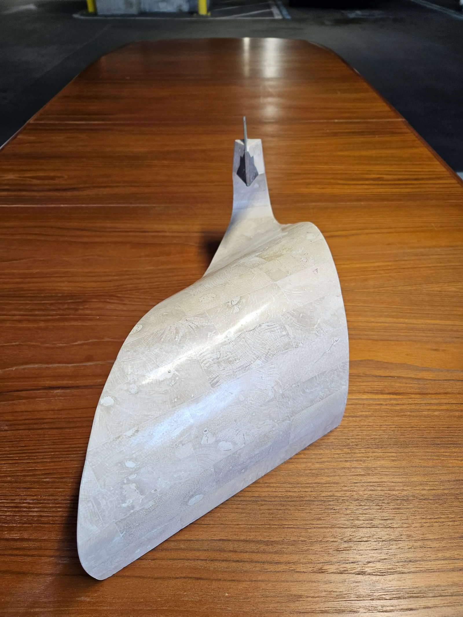 1980s Maitland Smith Modernist Tessellated Stone Swan - 5