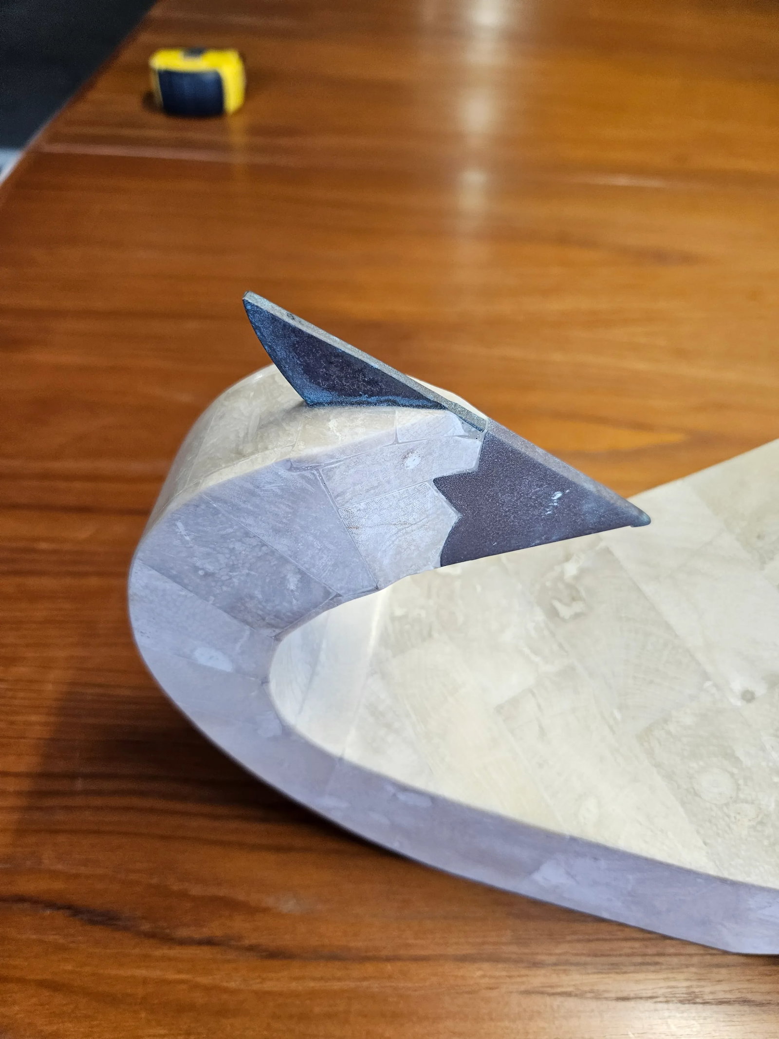 1980s Maitland Smith Modernist Tessellated Stone Swan - 9