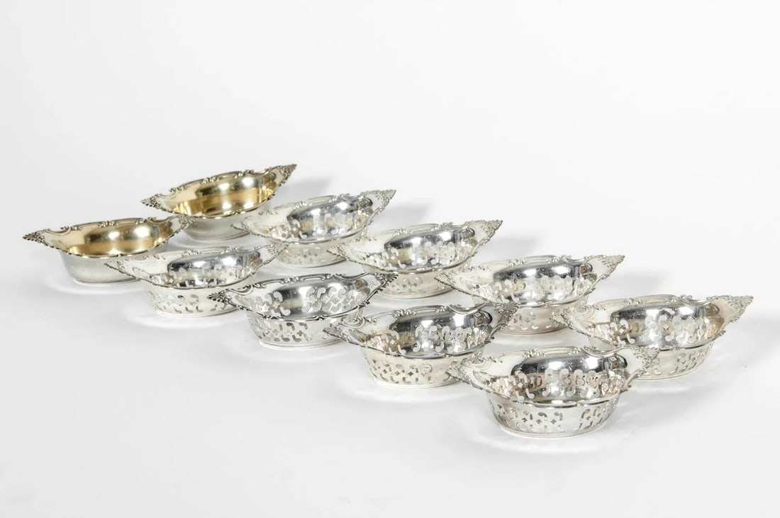 Vintage Sterling Silver Tableware - Set of 10 - 2
