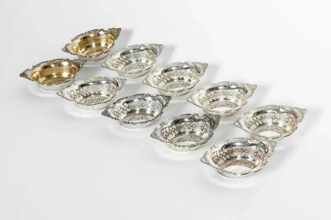 Vintage Sterling Silver Tableware - Set of 10 - 4