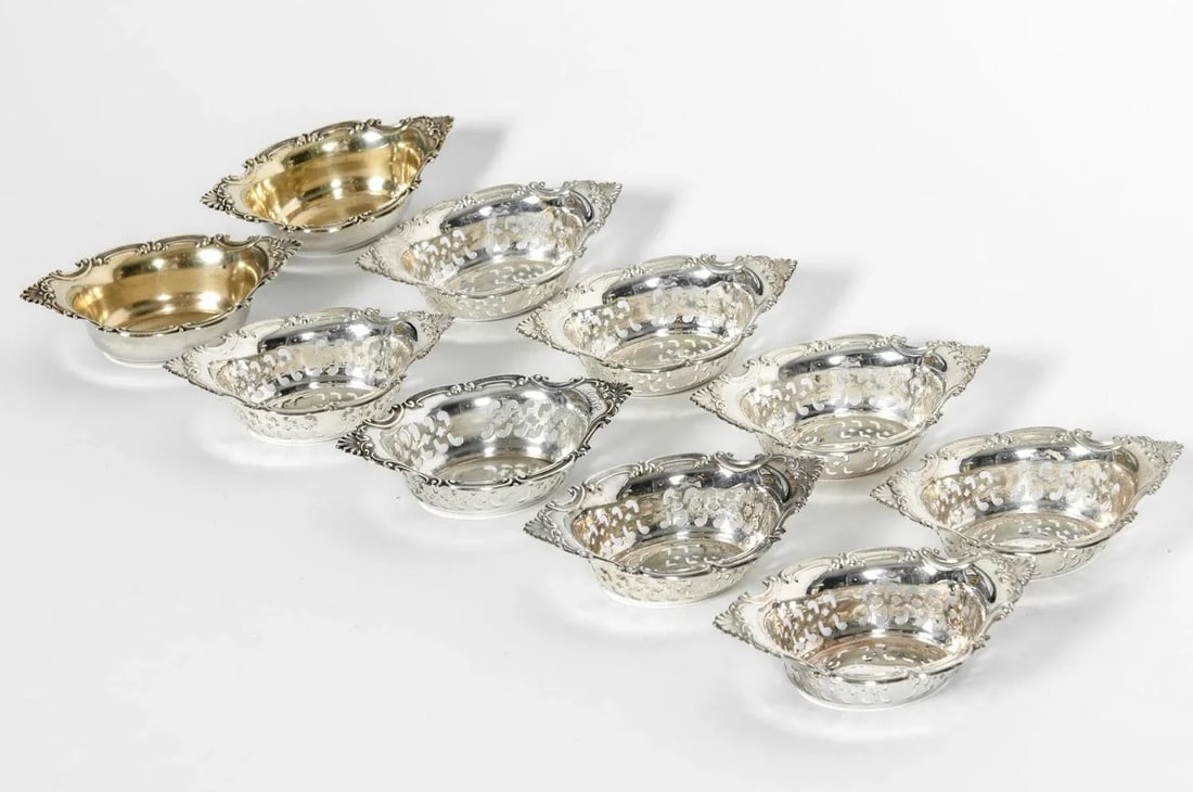 Vintage Sterling Silver Tableware - Set of 10 - 7
