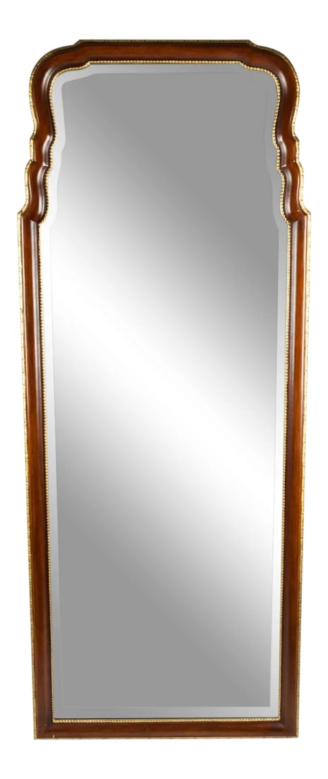 Vintage Mahogany Wood Framed Hanging Wall Mirror (1 of 10)