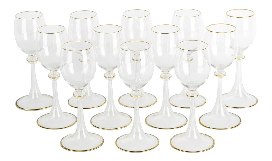 Vintage Baccarat Crystal Glassware - Set of 11: Vintage baccarat crystal wine / water glassware set of 11 pieces. Each glass is in excellent condition. Each glass measure about 7.3 inches high x 3 inches bottom diameter. Condition: Alterations: Ori