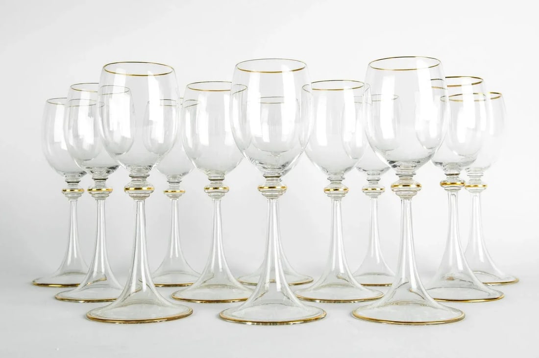 Vintage Baccarat Crystal Glassware - Set of 11 - 2
