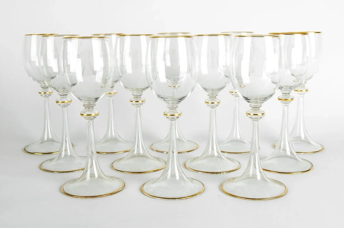 Vintage Baccarat Crystal Glassware - Set of 11 - 4