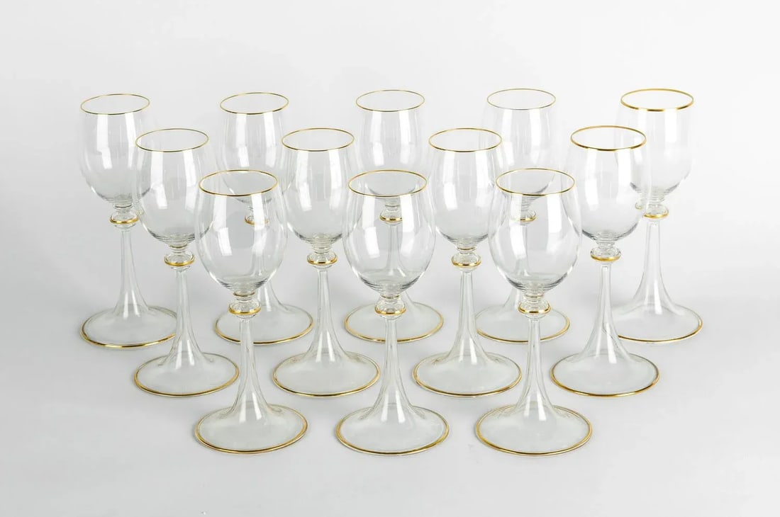 Vintage Baccarat Crystal Glassware - Set of 11 - 6