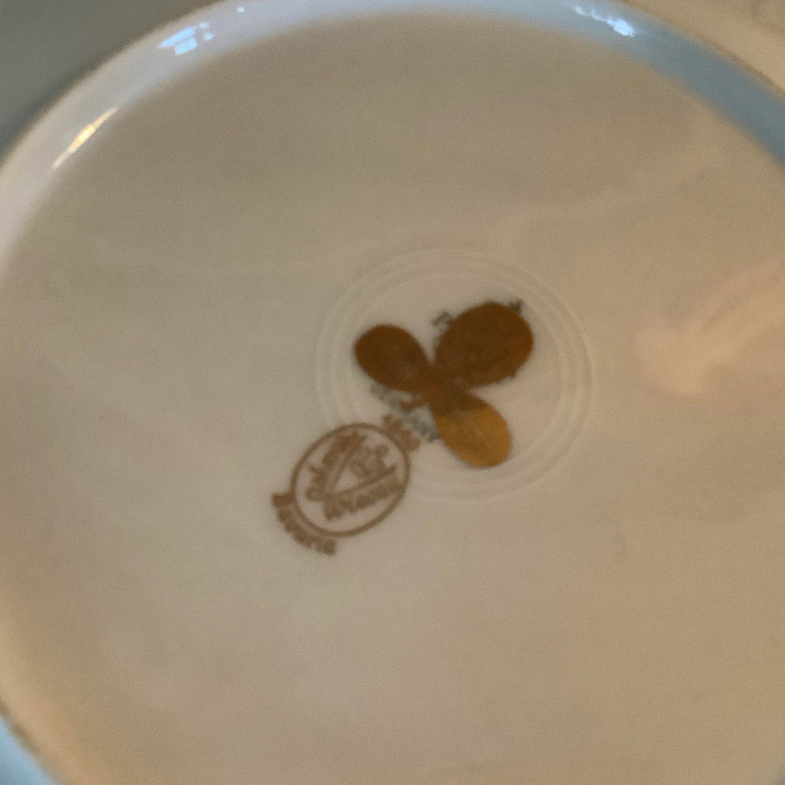 Bavarian Gilded Nymphs and Fairies Motif Tea Cup & Plates - 9