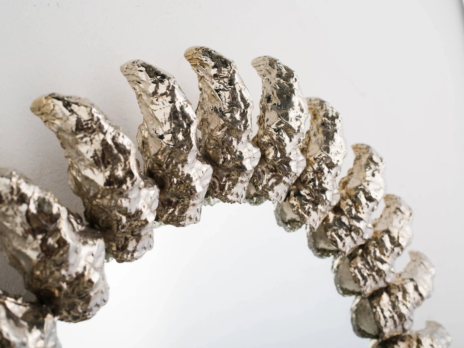 French Cast Bronze Oyster Mirror - 3