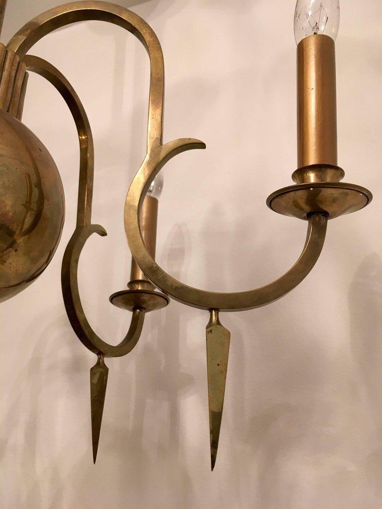 1920 Swedish Grace Bronze Chandelier - 3
