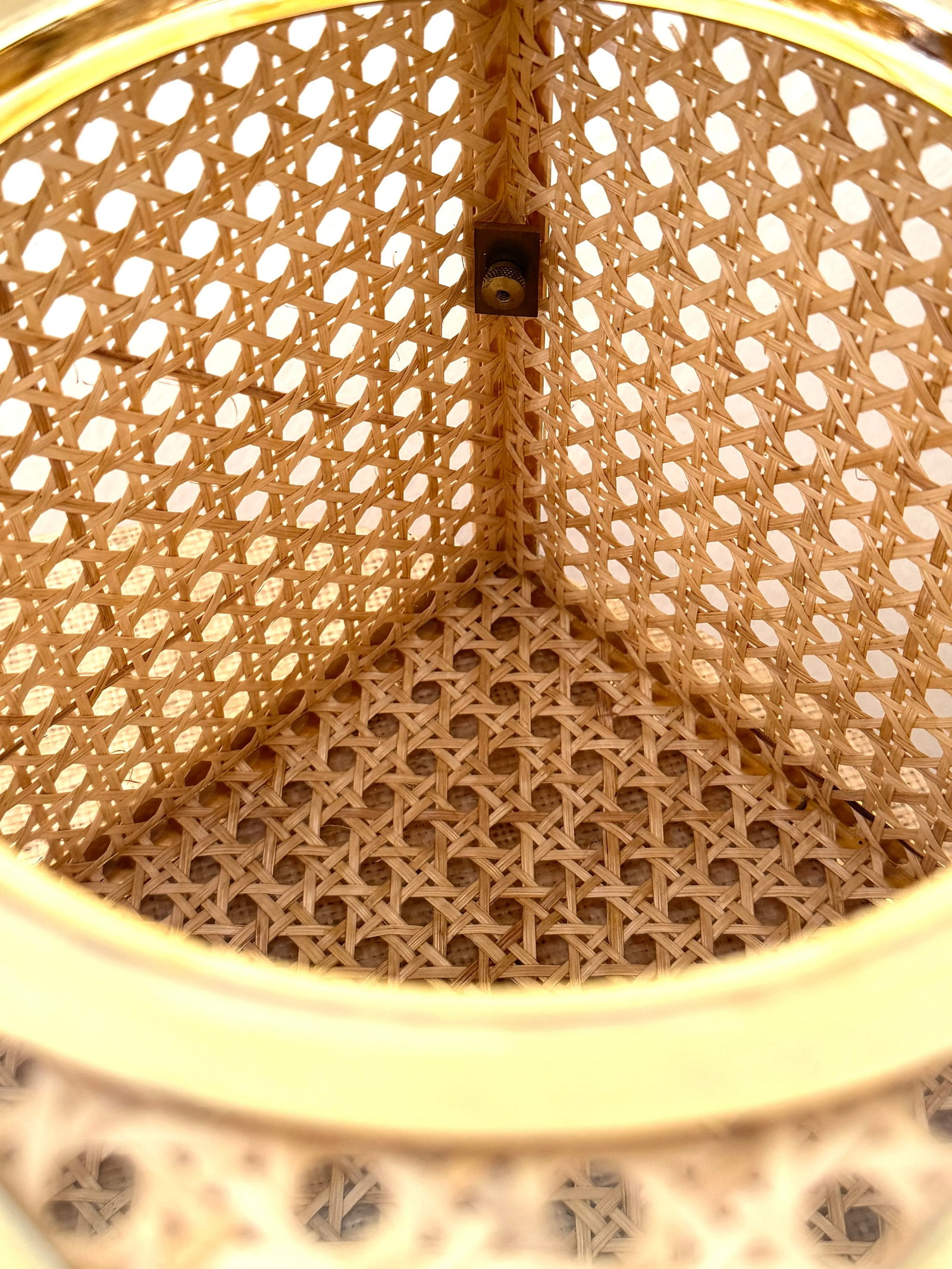 1970's Italian Lucite, Caning, Brass Ice Bucket Crespi/Dior Style - 9