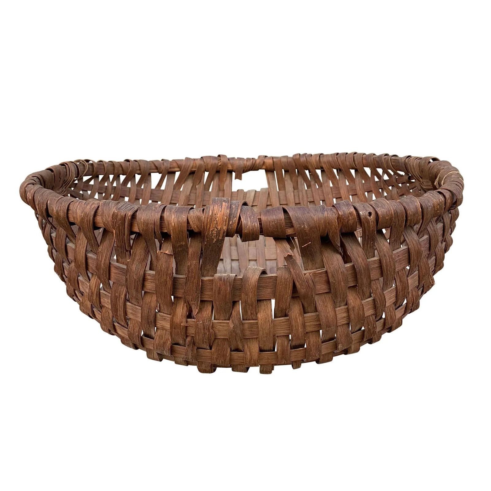 Large 19th Century American Spale Gathering Basket. - 2