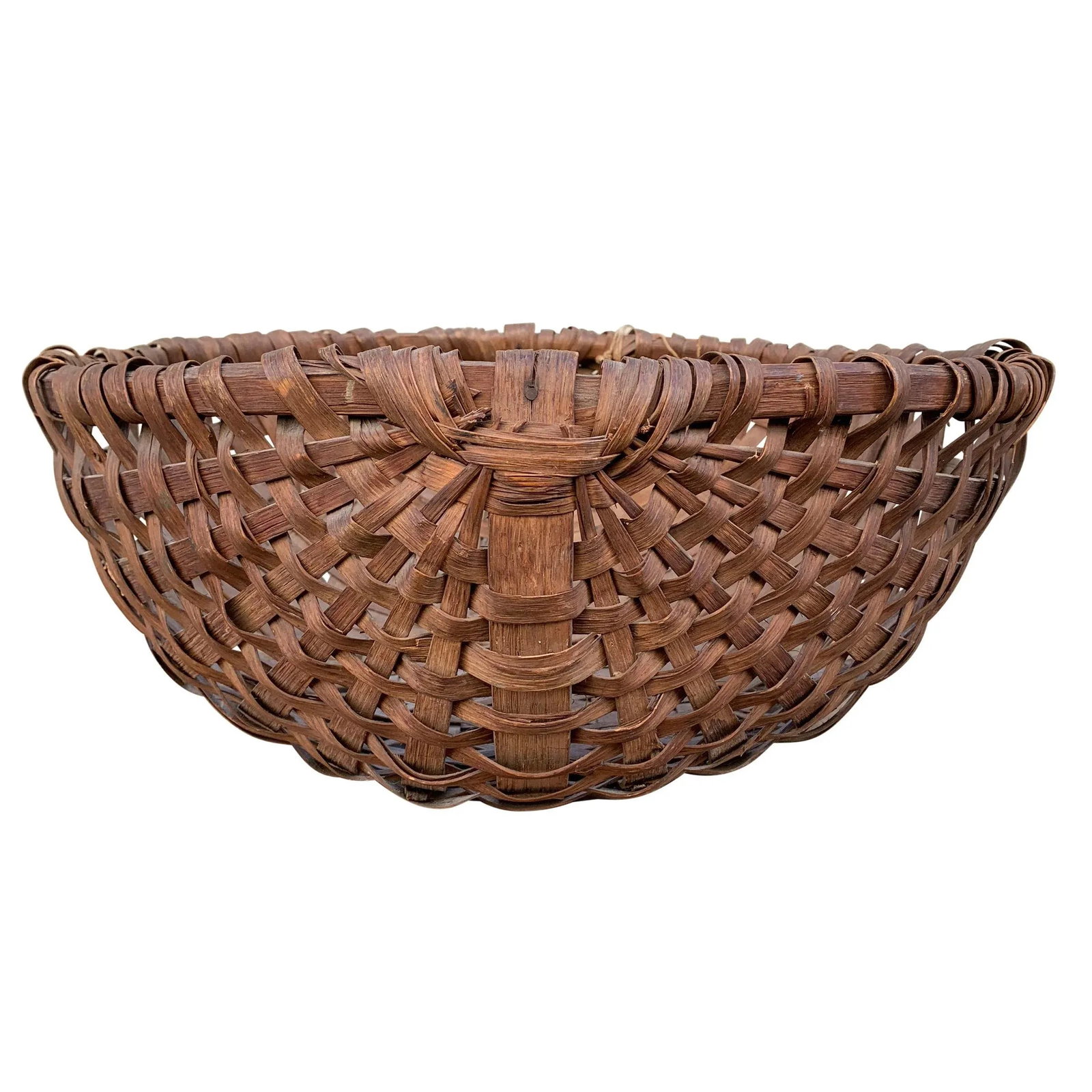 Large 19th Century American Spale Gathering Basket. - 3