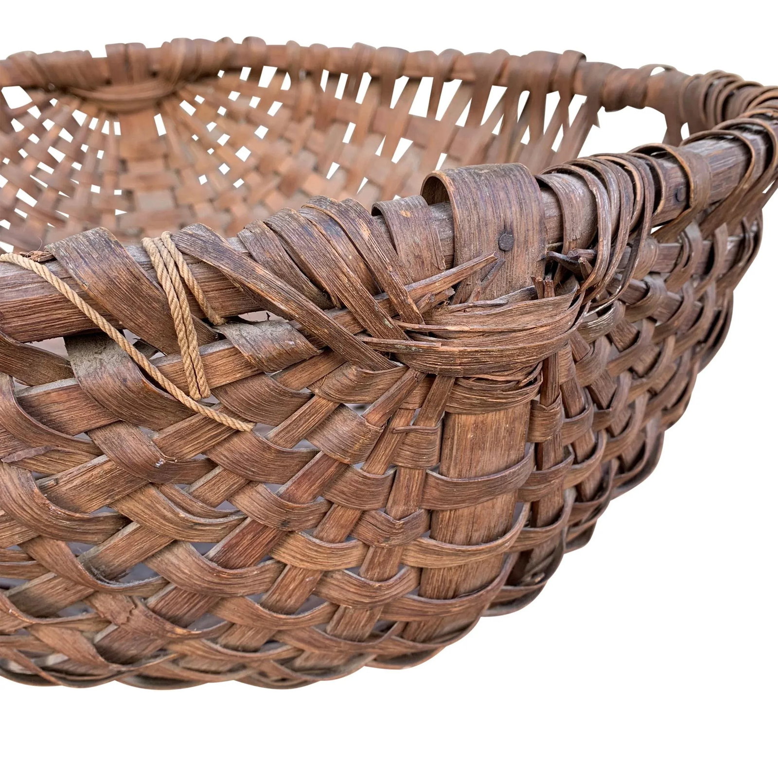 Large 19th Century American Spale Gathering Basket. - 4