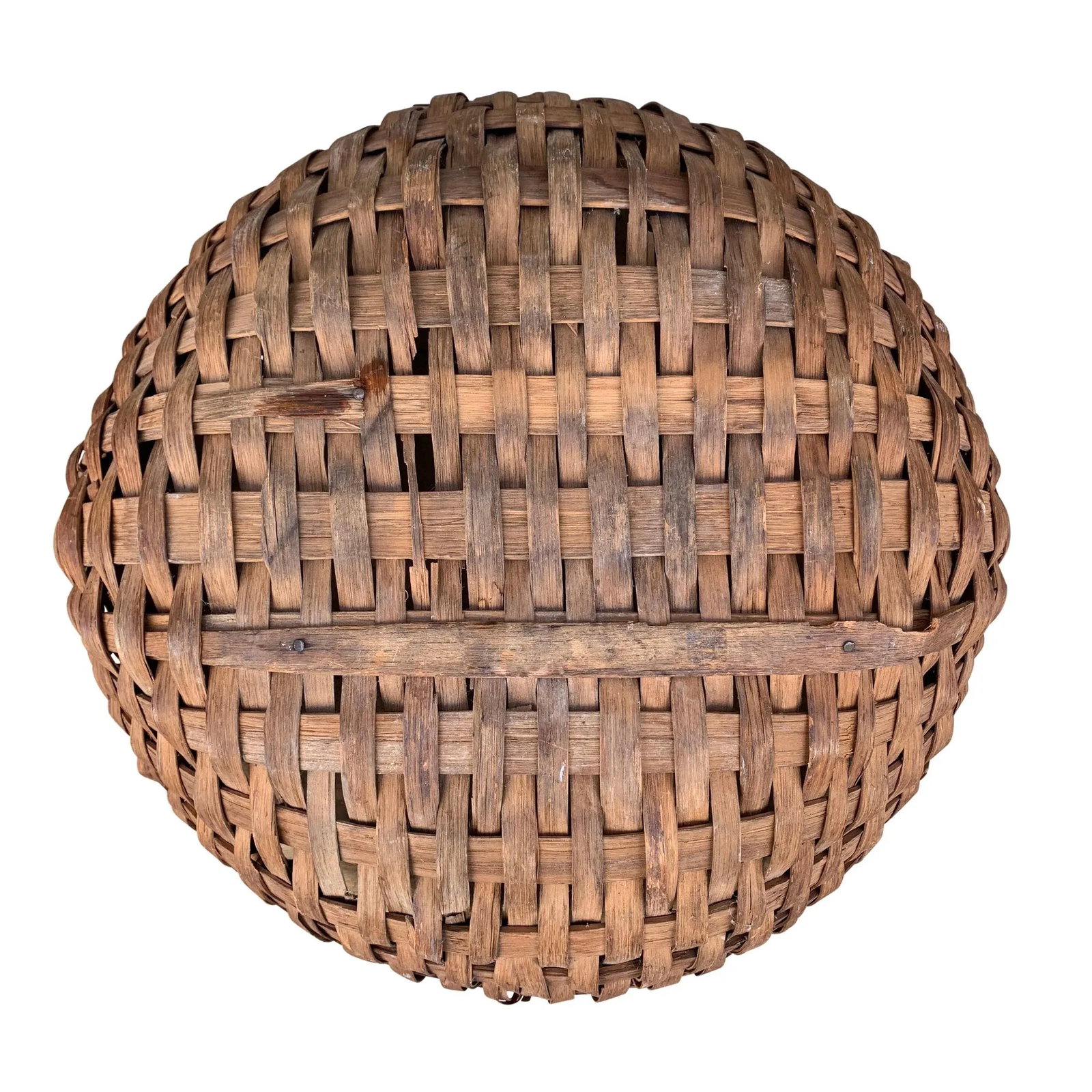 Large 19th Century American Spale Gathering Basket. - 8