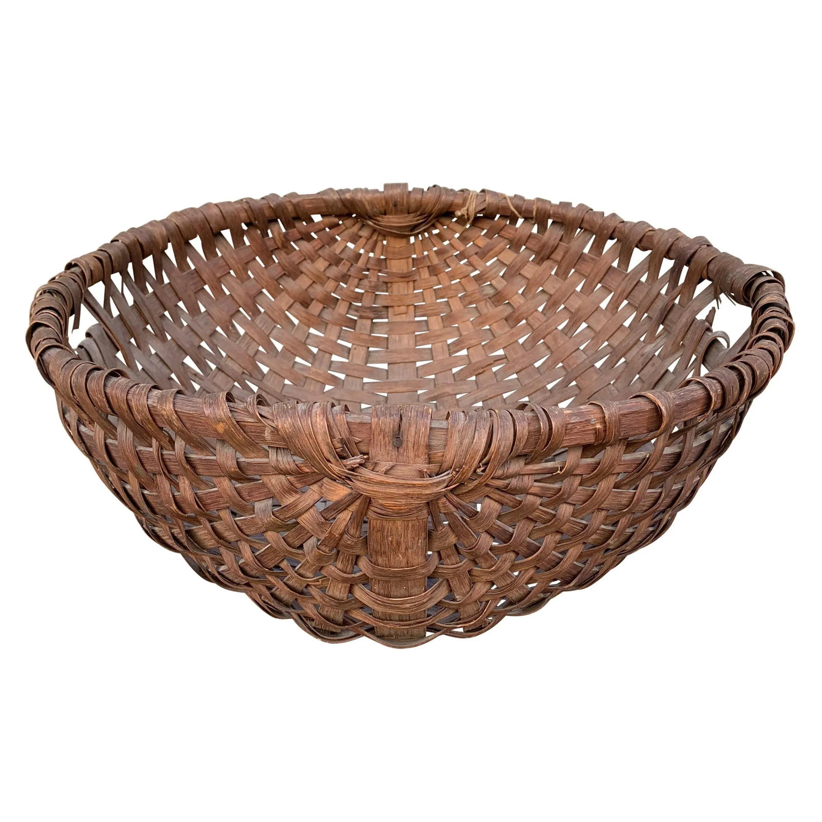 Large 19th Century American Spale Gathering Basket. - 9