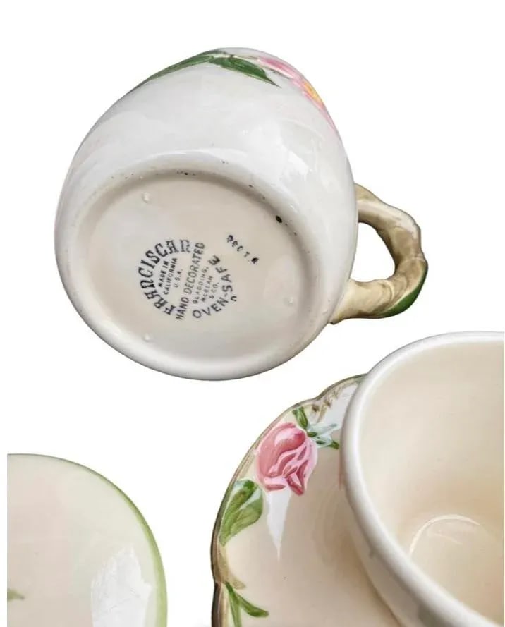 Vintage Franciscan Desert Rose Complete Tea Set- 17 Pieces - 10