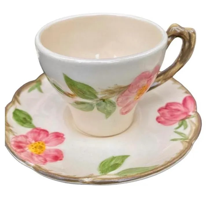 Vintage Franciscan Desert Rose Complete Tea Set- 17 Pieces - 12