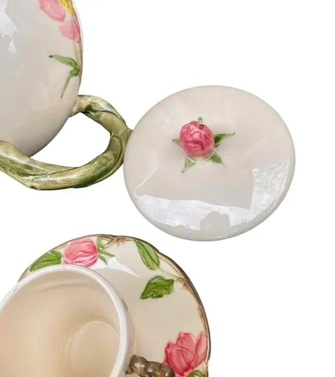 Vintage Franciscan Desert Rose Complete Tea Set- 17 Pieces - 3