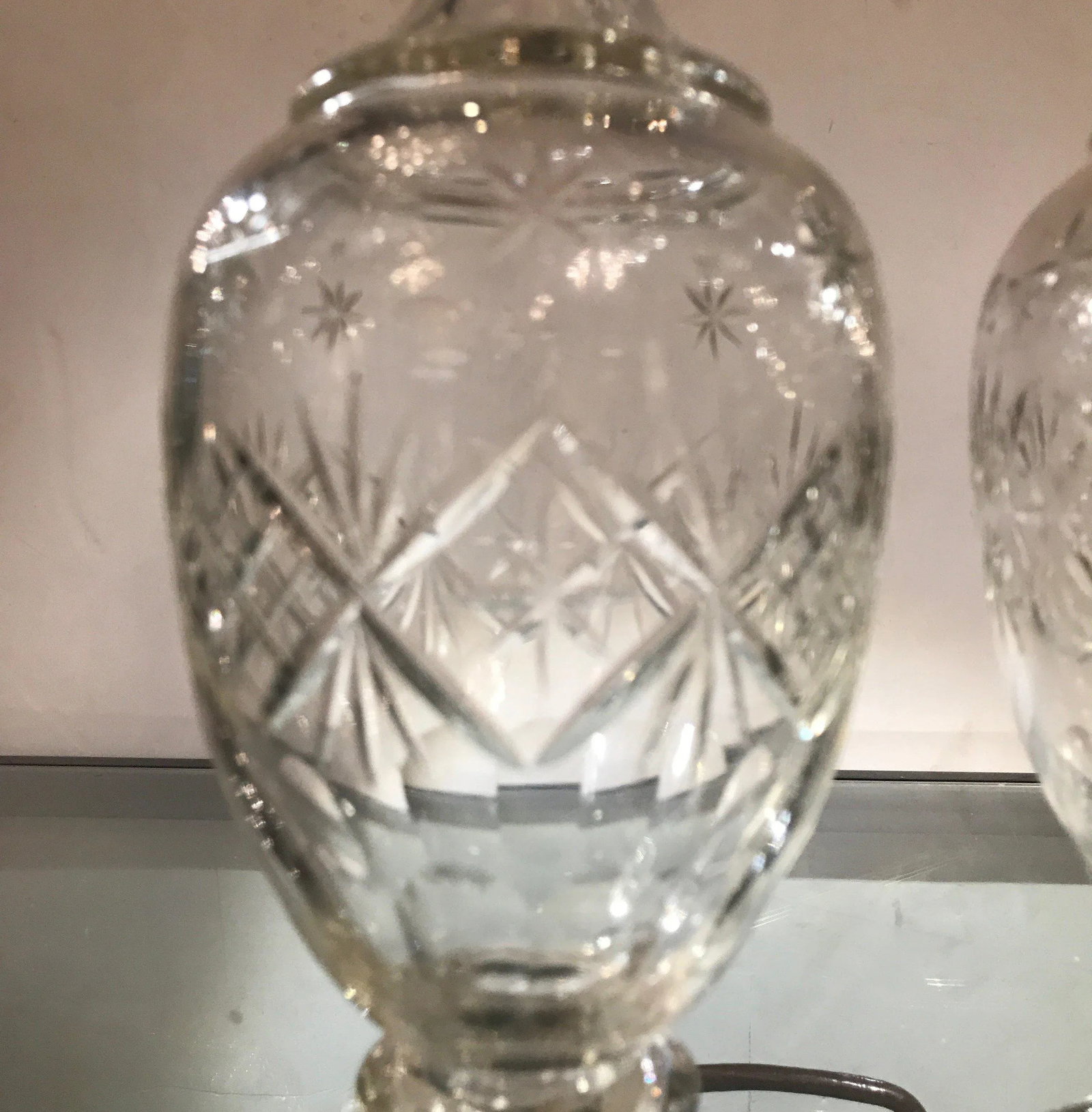 19th Century European Cut Glass Claret Decanters - a Pair - 7