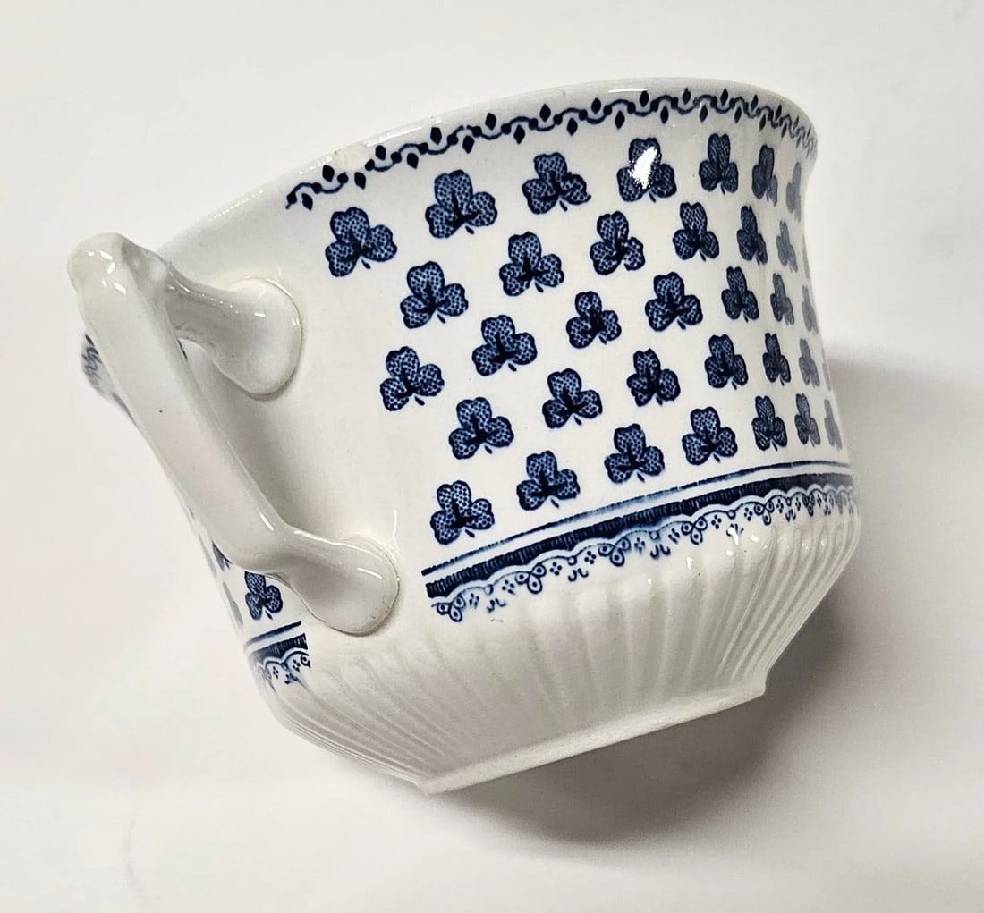 Late 20th Century Adams "Brentwood" Ironstone Luncheon Set, Made in England, Blue Backstamp- 39 Piec - 12