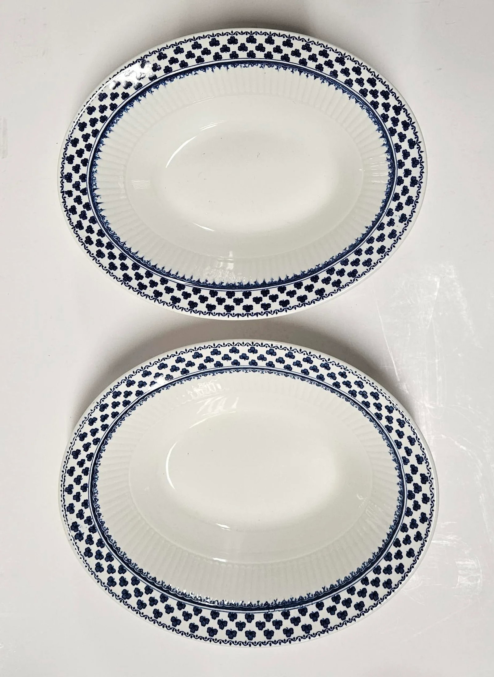 Late 20th Century Adams "Brentwood" Ironstone Luncheon Set, Made in England, Blue Backstamp- 39 Piec - 6