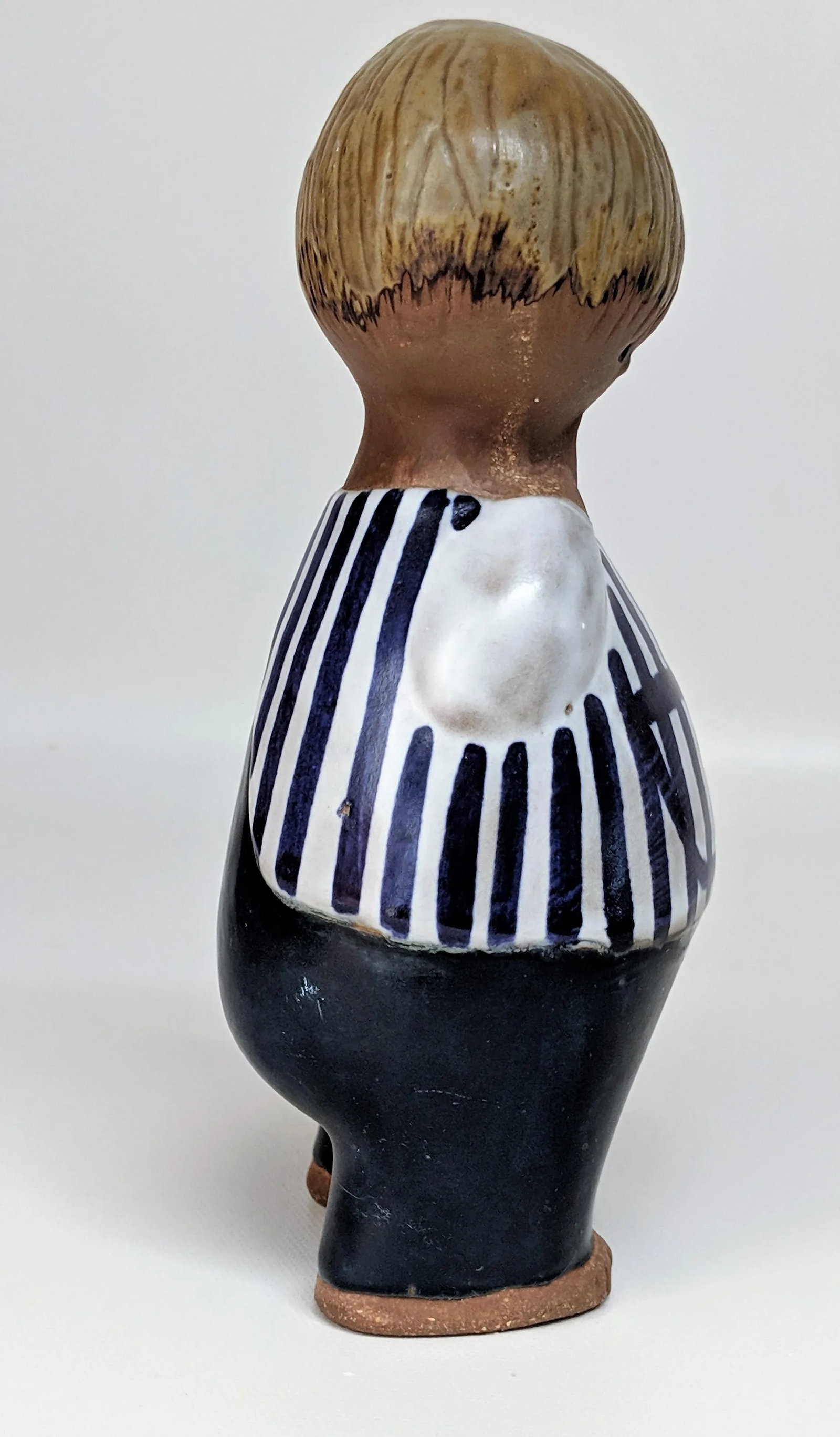 Lisa Larson Gustavsberg Sweden Malin Boy With Teddy Bear Figurine - 9