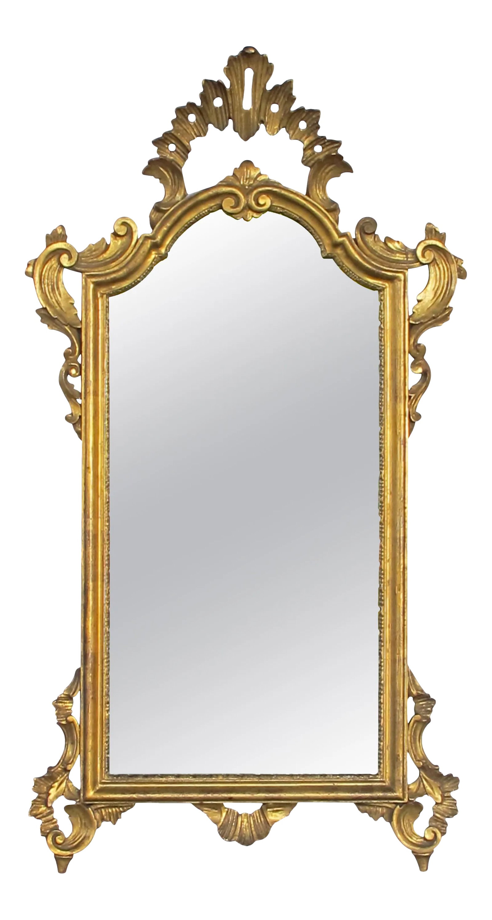 Antique Italian Rococo Style Carved Giltwood Mirror (1 of 5)