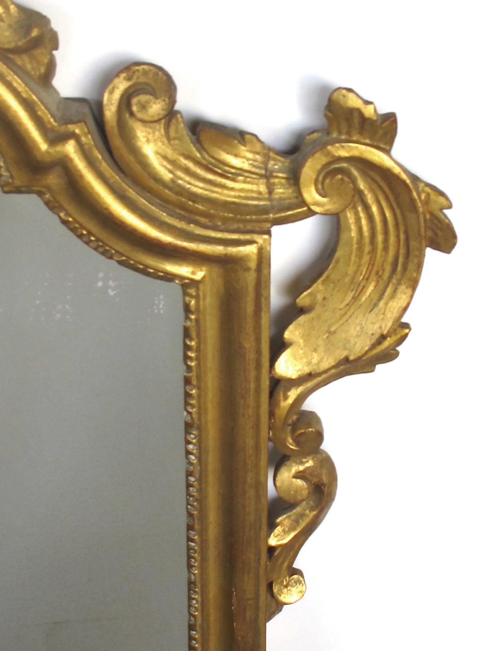 Antique Italian Rococo Style Carved Giltwood Mirror - 3