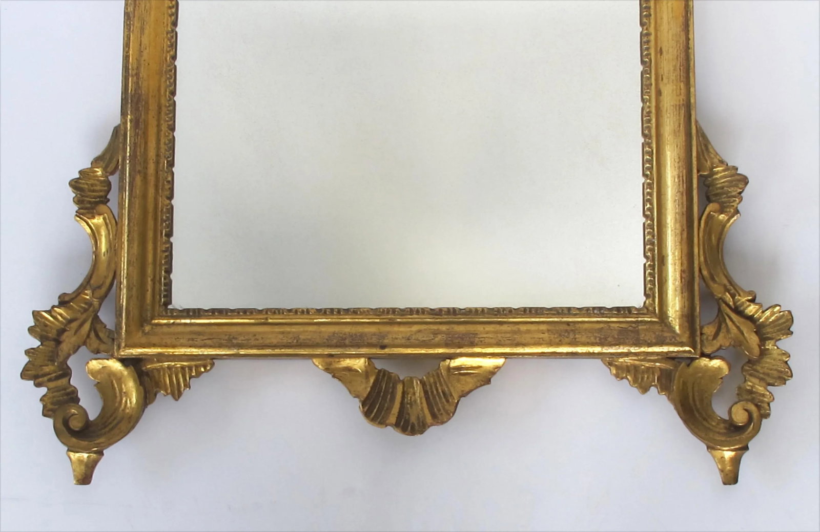 Antique Italian Rococo Style Carved Giltwood Mirror - 4