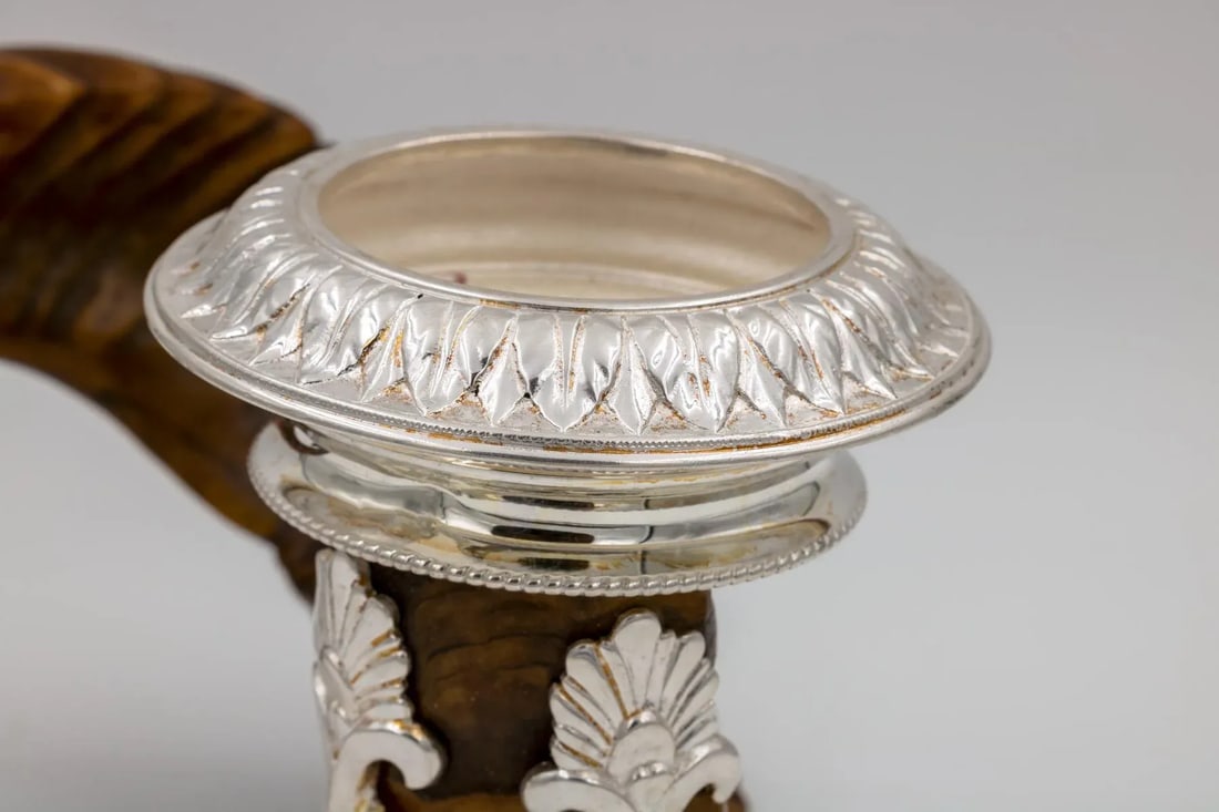 Scottish Rams Horn and Silver Candle Holder, Mid-19th Century - 7