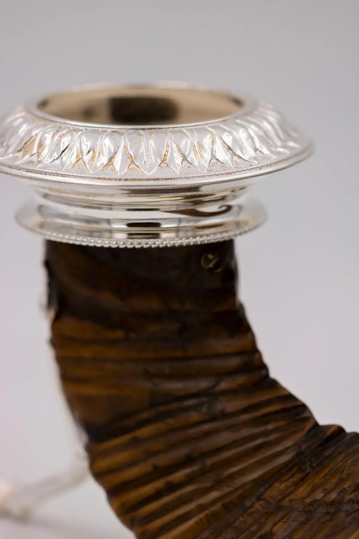 Scottish Rams Horn and Silver Candle Holder, Mid-19th Century - 8