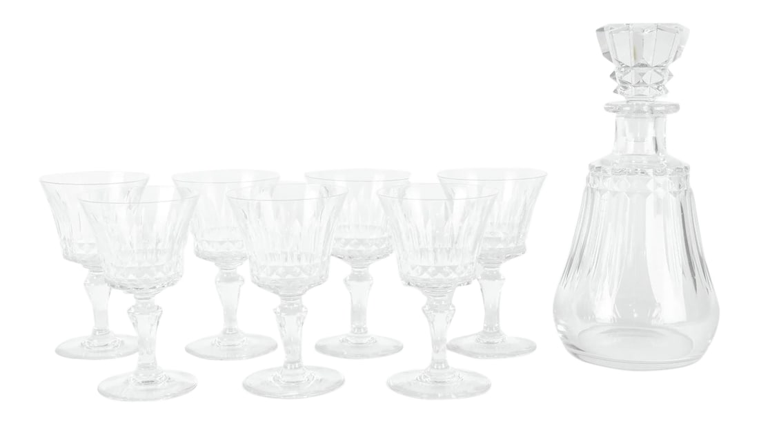 Vintage Baccarat Crystal Decanter & Glasses - Set of 8 (1 of 7)