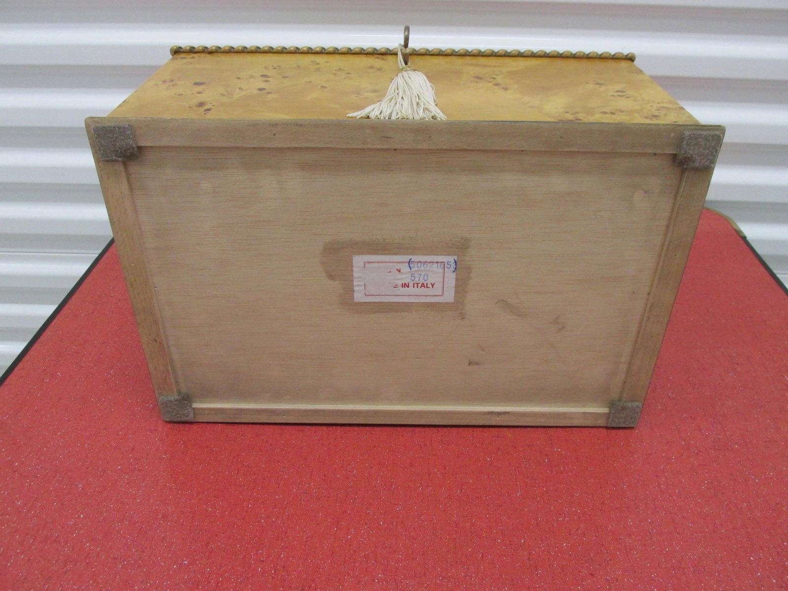 Late 20th Century Small Italian Olive Burl Wood Chest - 6