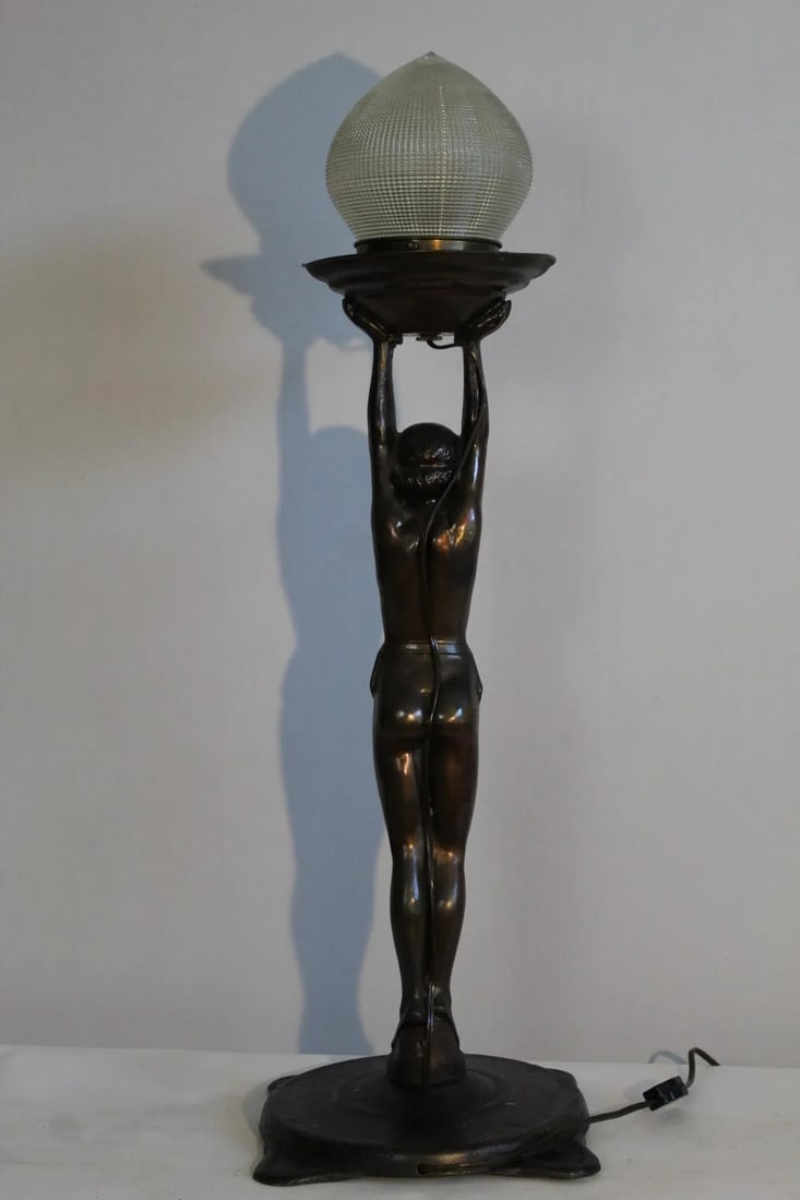 1920s Everlite Art Deco Lamp - 7