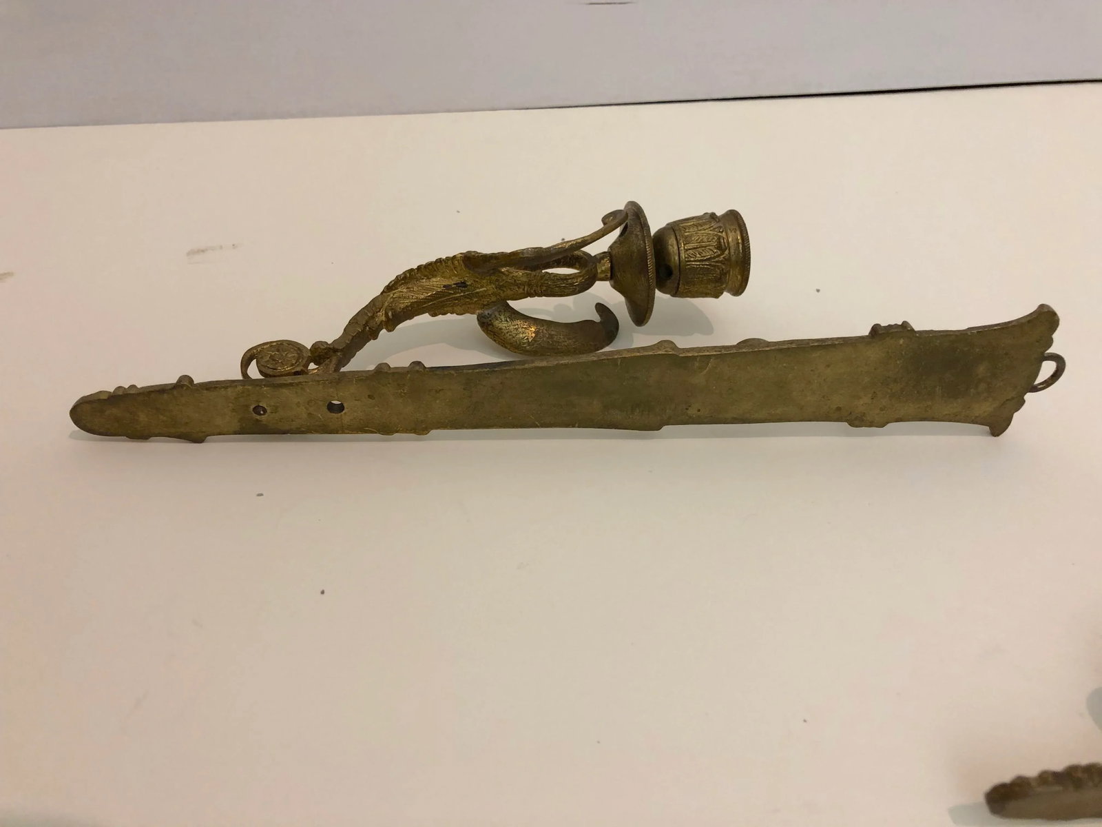 Gilt (Gold) Empire Style Bronze Wall Appliques (Sconces) - a Pair - 5