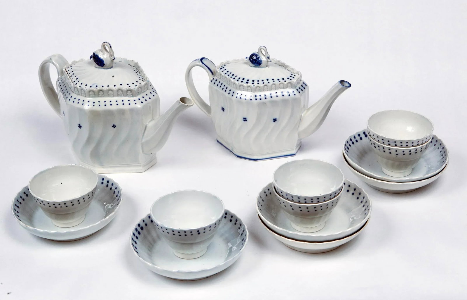 English Pearlware Tea Set, Early 19th Century - 12